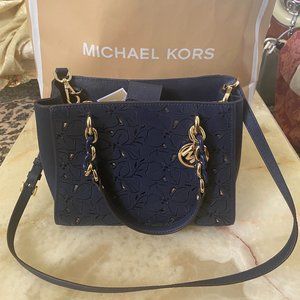 Michael Kors Sofia MD NS Tote Leather Navy